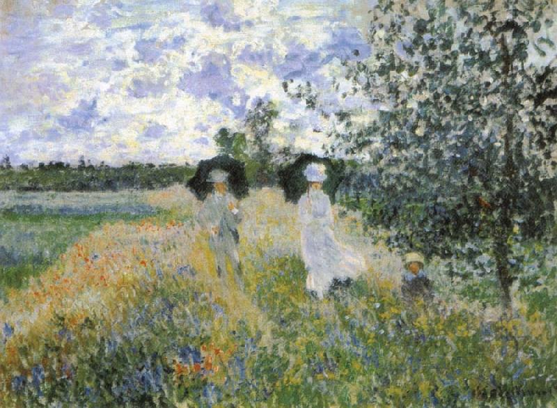 Claude Monet A walk near Argenteuil Spain oil painting art